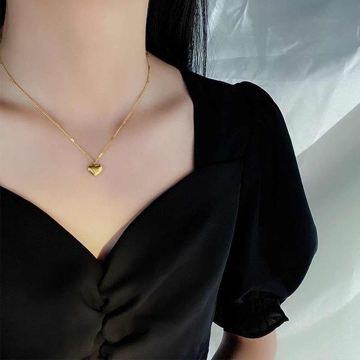 18K Vergoldete Herz-Anhänger Halskette 💛✨